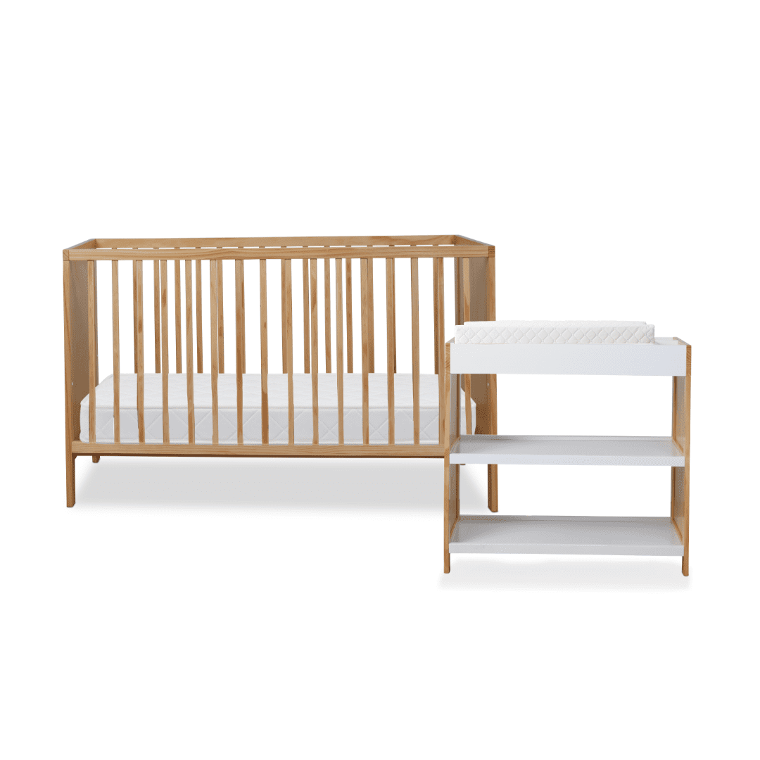 Aspiring Natural White Natural Four Piece Nursery Set