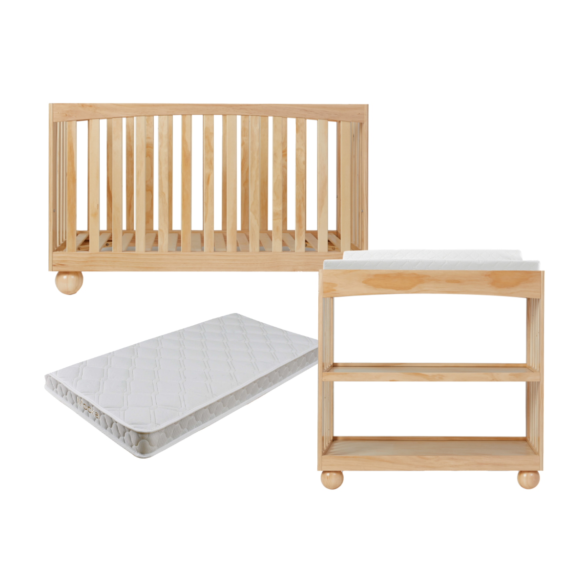 Blake Natural Four Piece Nursery Furniture Set