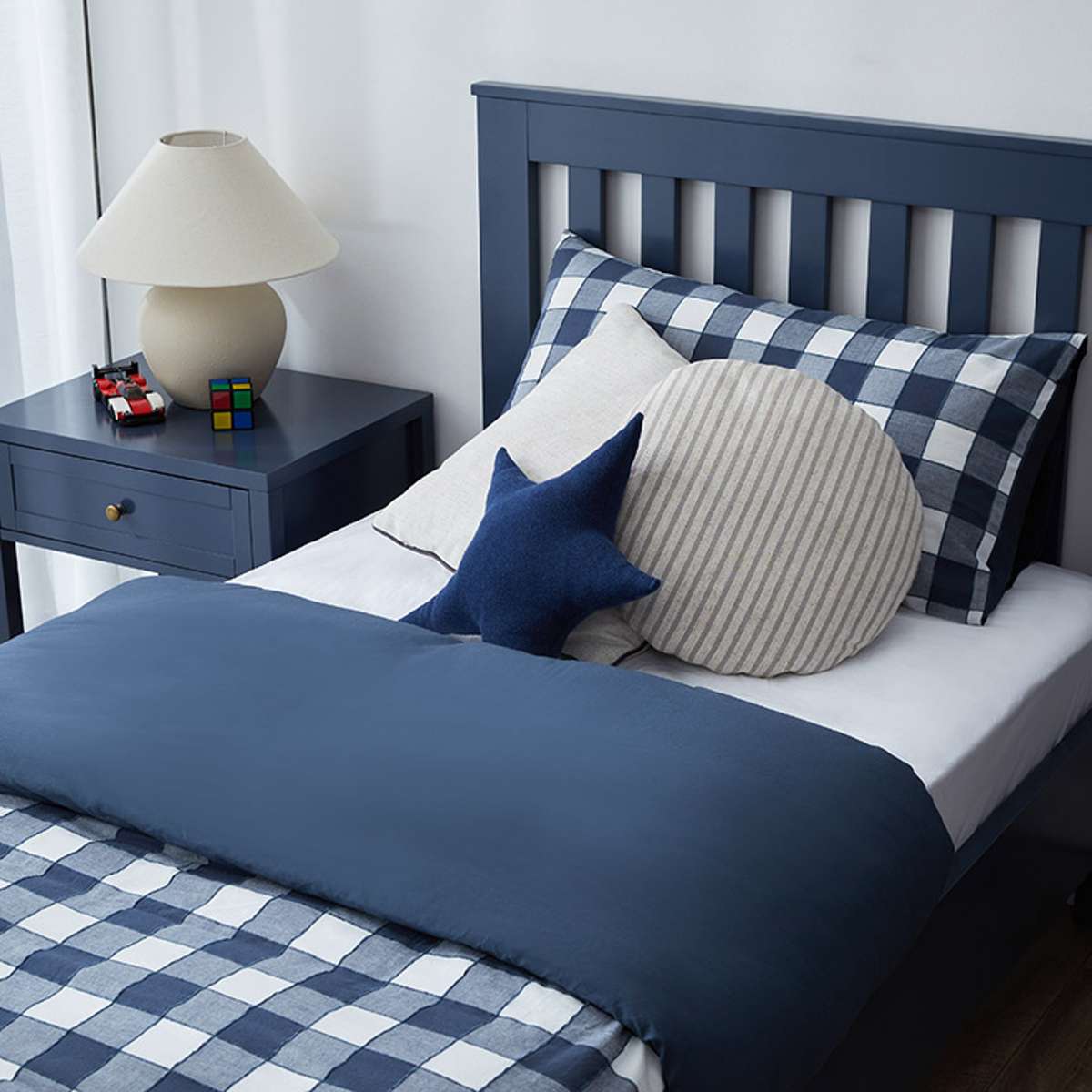 Hamptons King Single Bed - Midnight - Mocka Australia