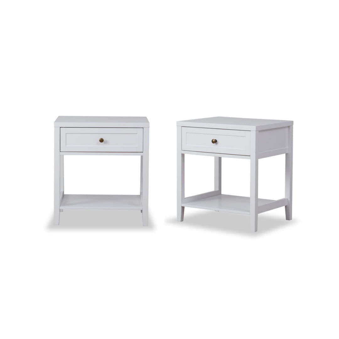 Cove Bedside Table - White Bundle - Mocka Australia