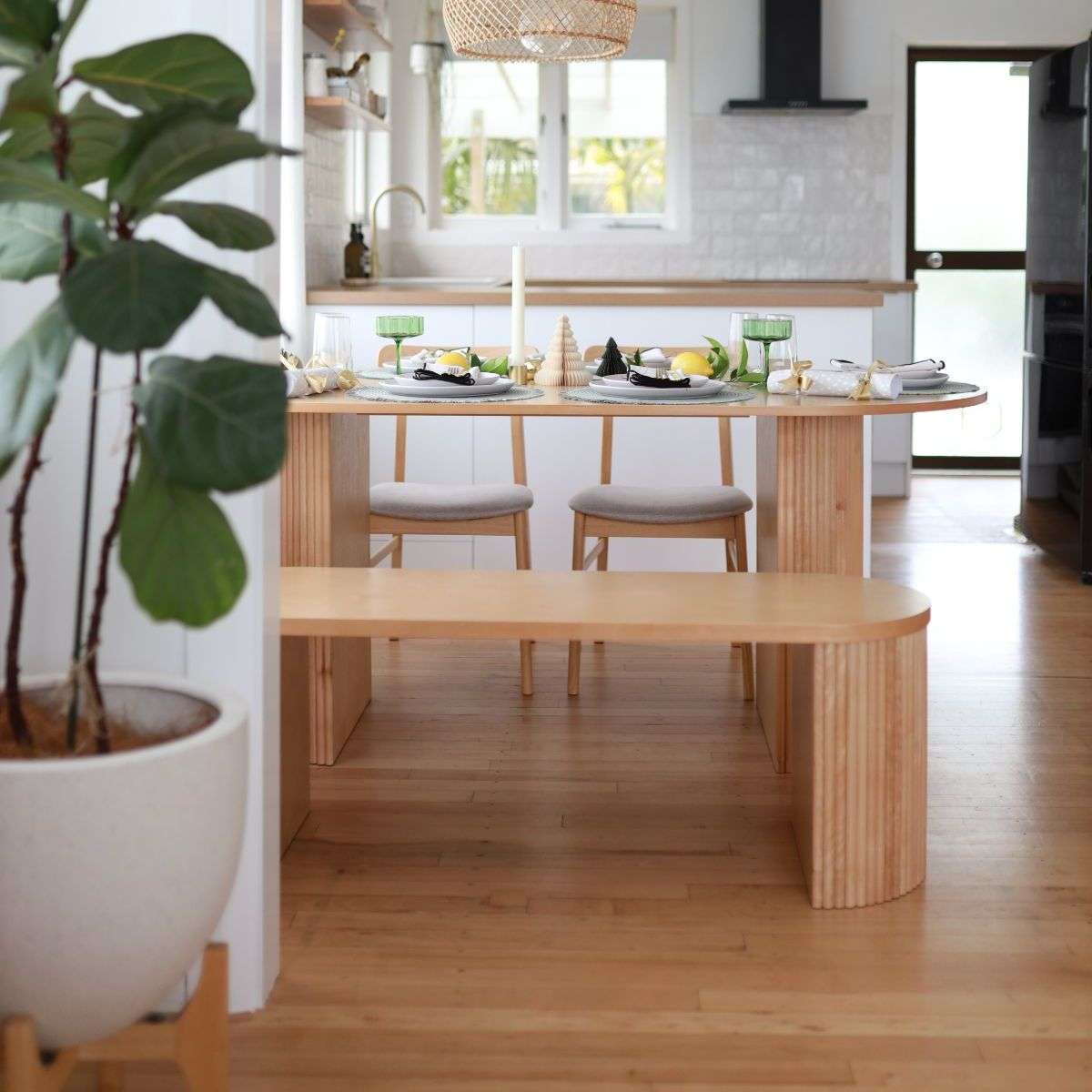 Eve 6 Seater Dining Table - Birch - Mocka Australia