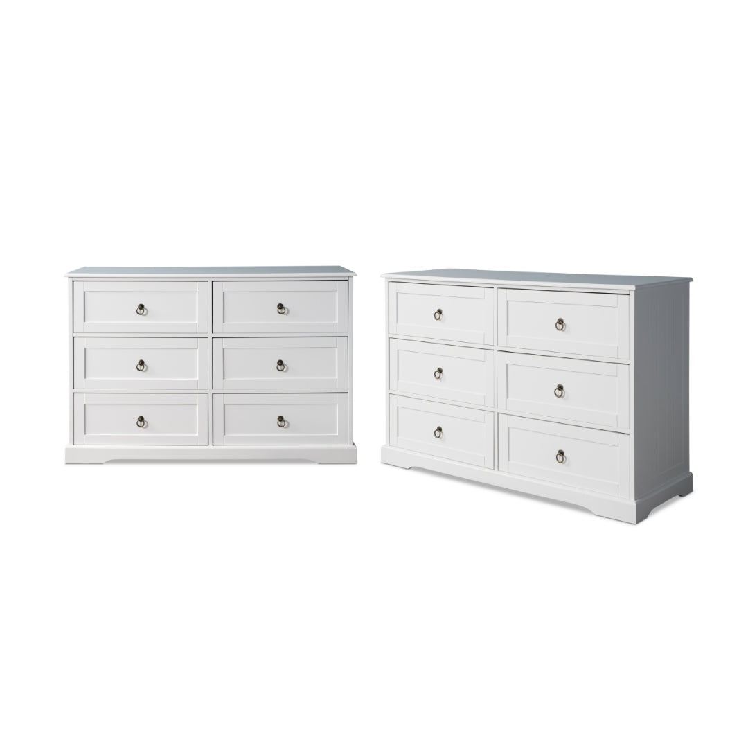 Hamptons Six Drawer - Wide Bundle - Mocka Australia