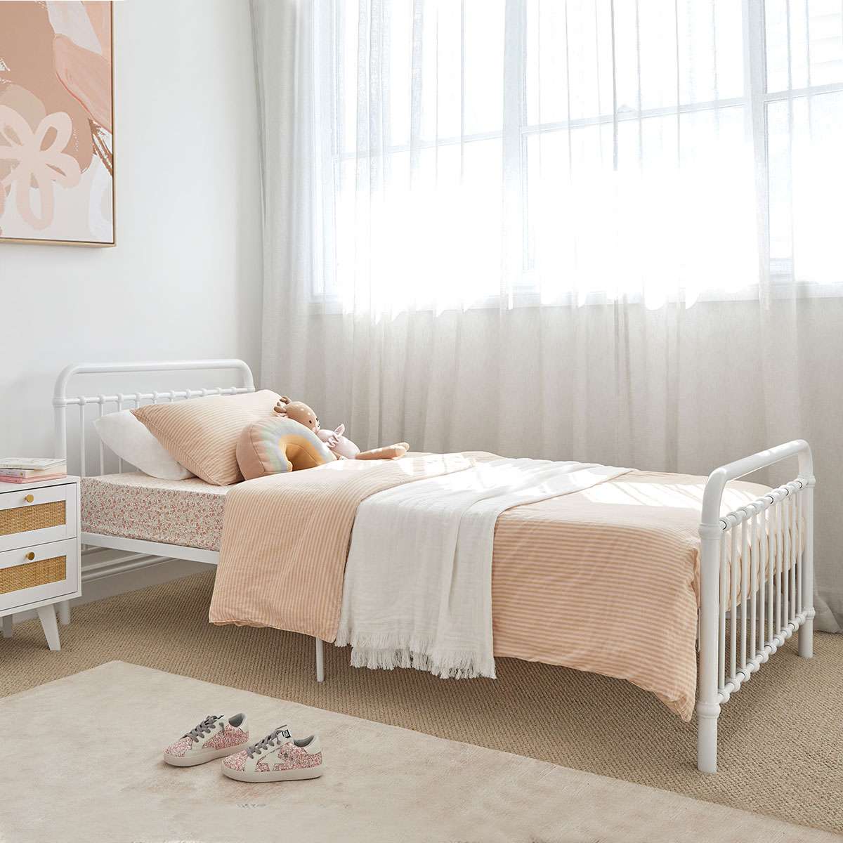 Sonata Bed - Single - White - Mocka Australia