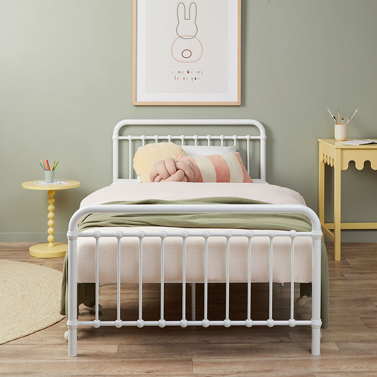 Sonata Bed - King Single - White