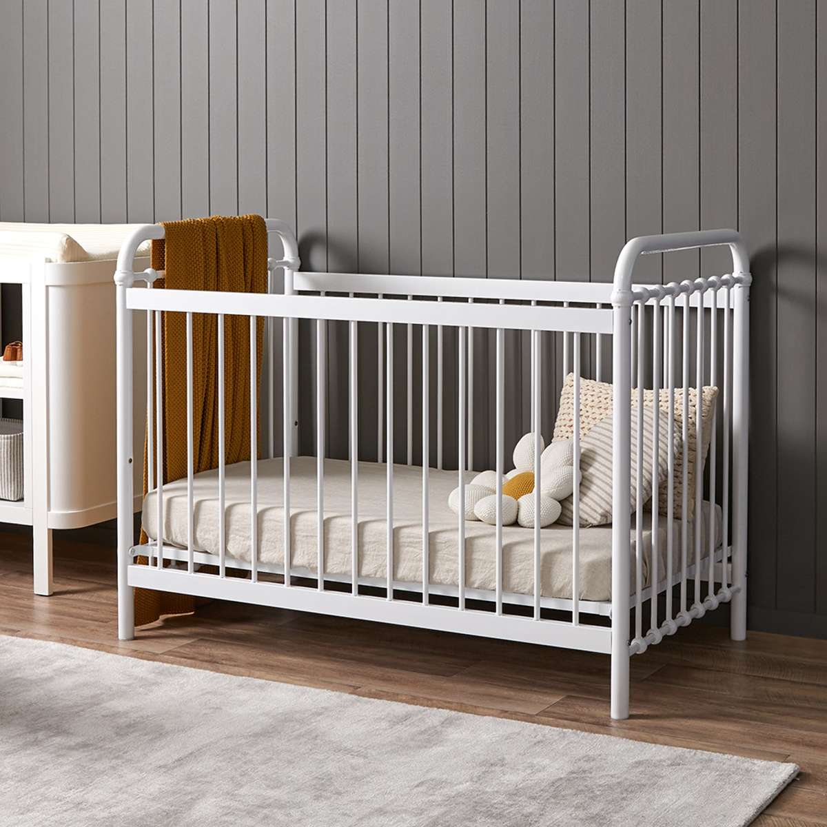 Sonata White 3-in-1 Cot Conversion Bundle - Mocka Australia