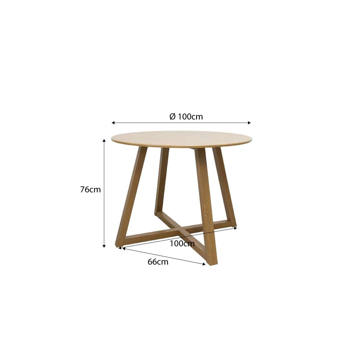 Avalon 4 Seater Dining Table - Natural