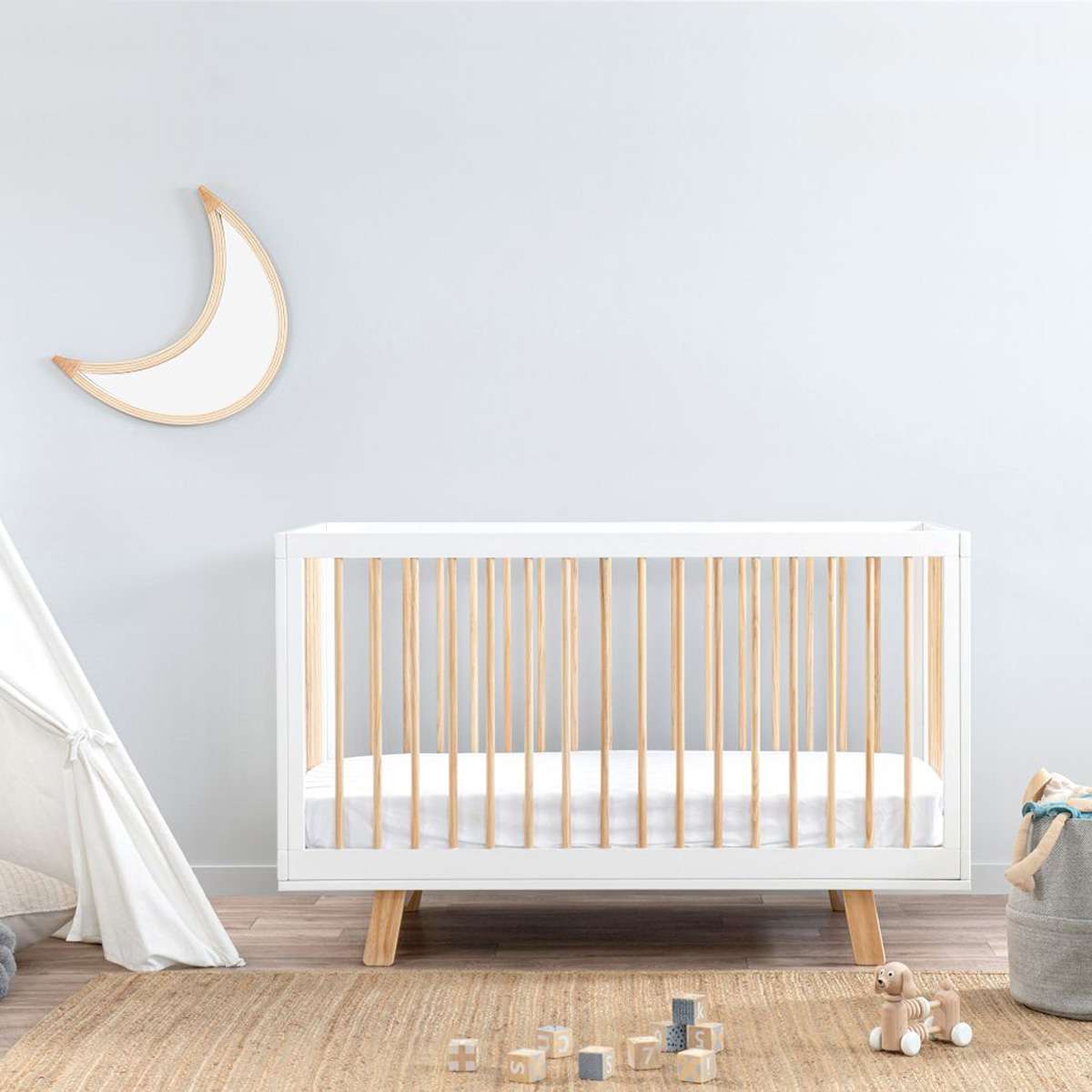 Aspen White/Natural Six Piece Nursery Set