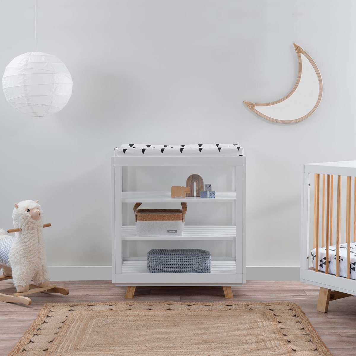 Aspen White/Natural Six Piece Nursery Set