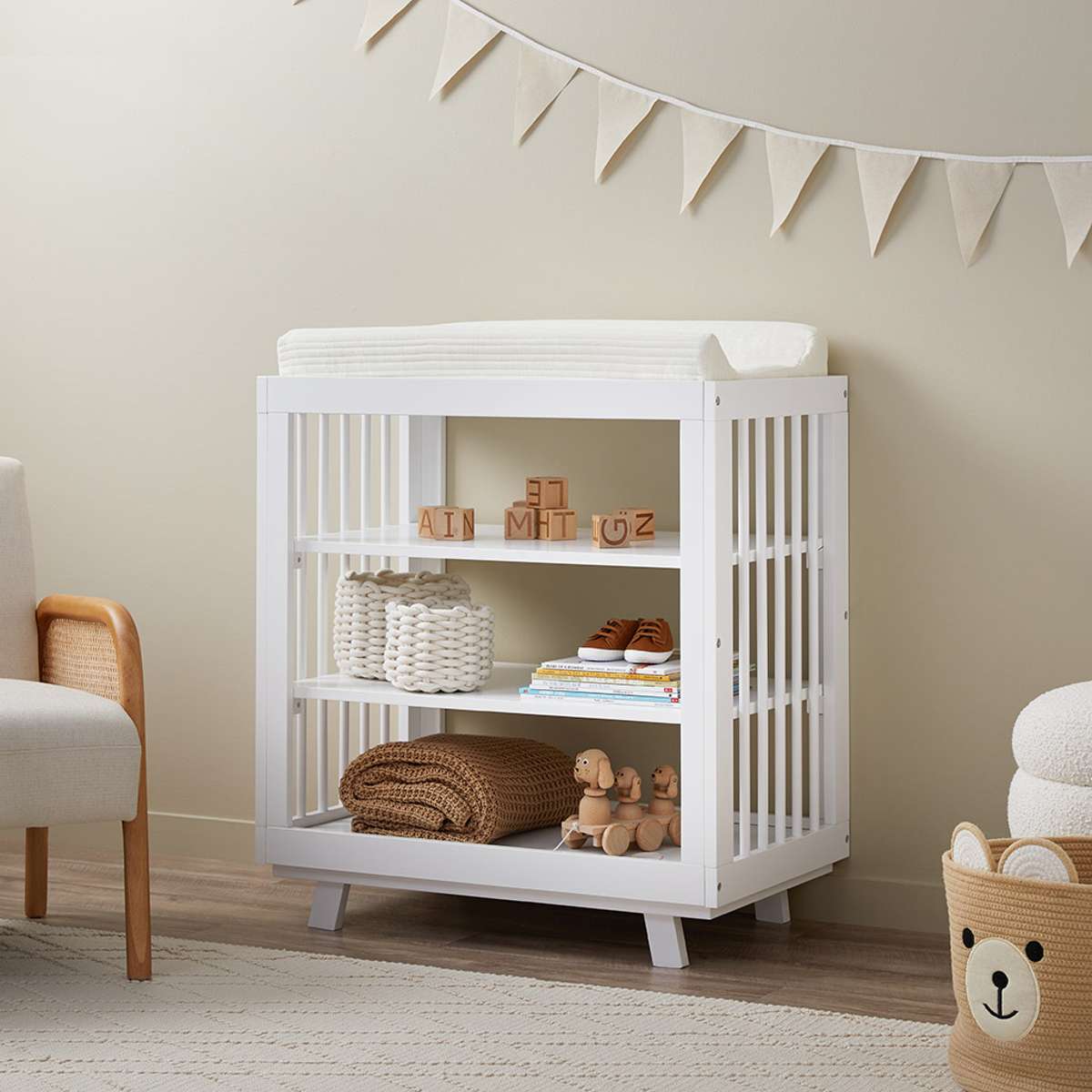 Mocka Aspen Change Table White Nursery Furniture