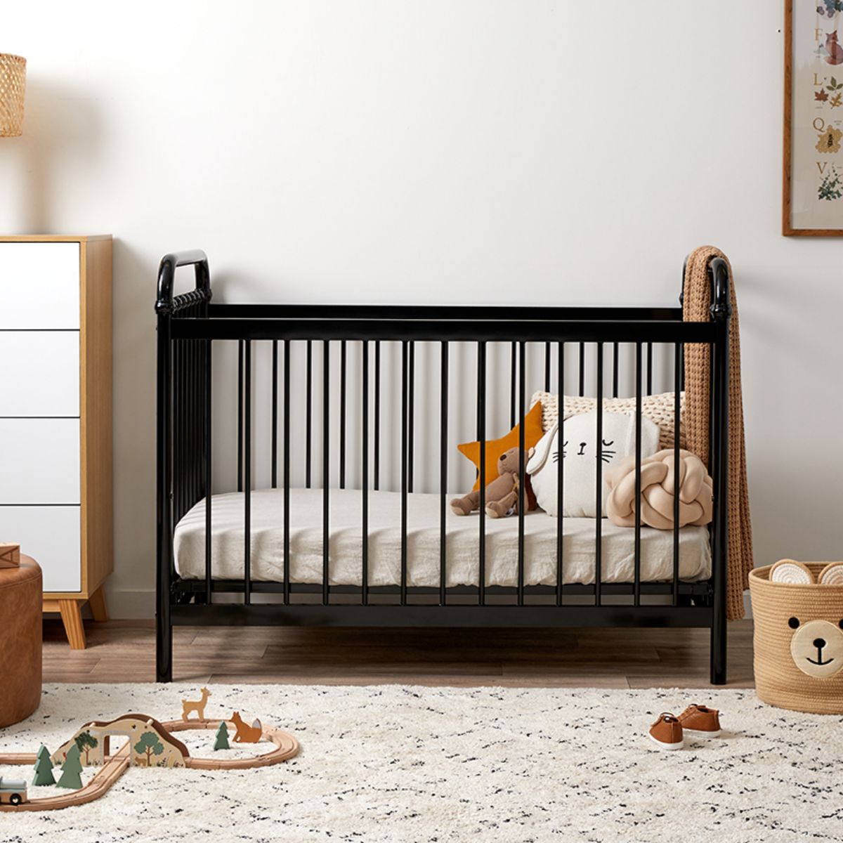 Sonata Cot Black For A Stylish Nursery Mocka