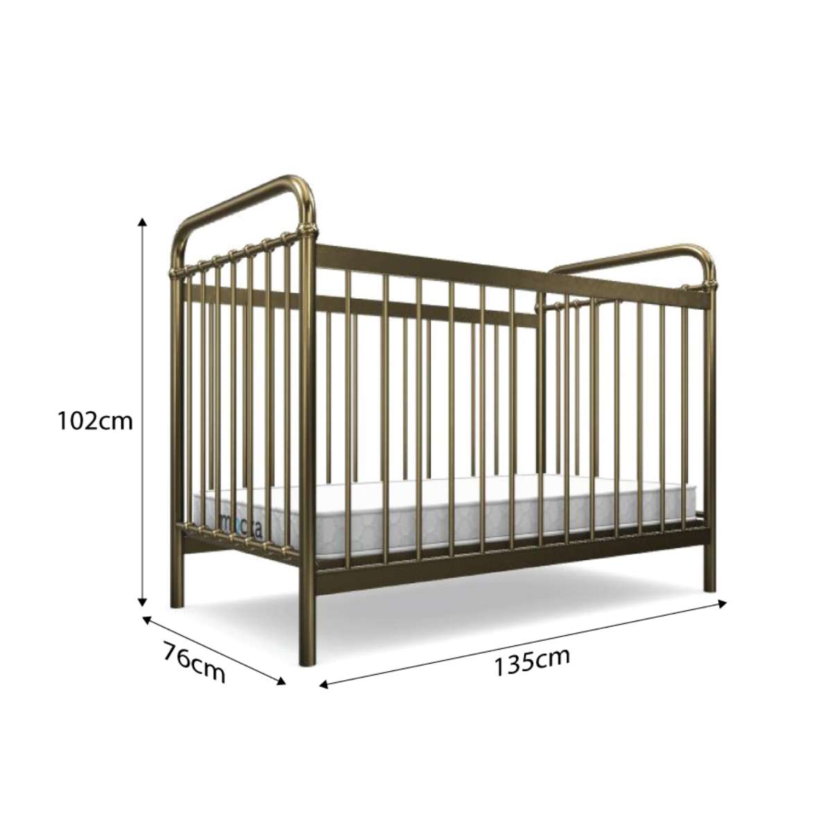 Sonata Bronze 3-in-1 Cot Conversion Bundle - Mocka Australia