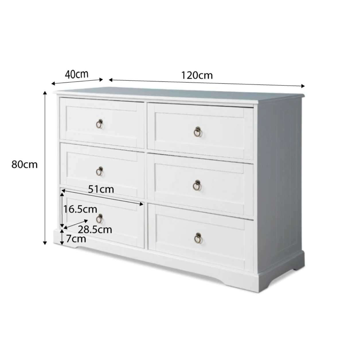 Hamptons Six Drawer - Wide Bundle - Mocka Australia