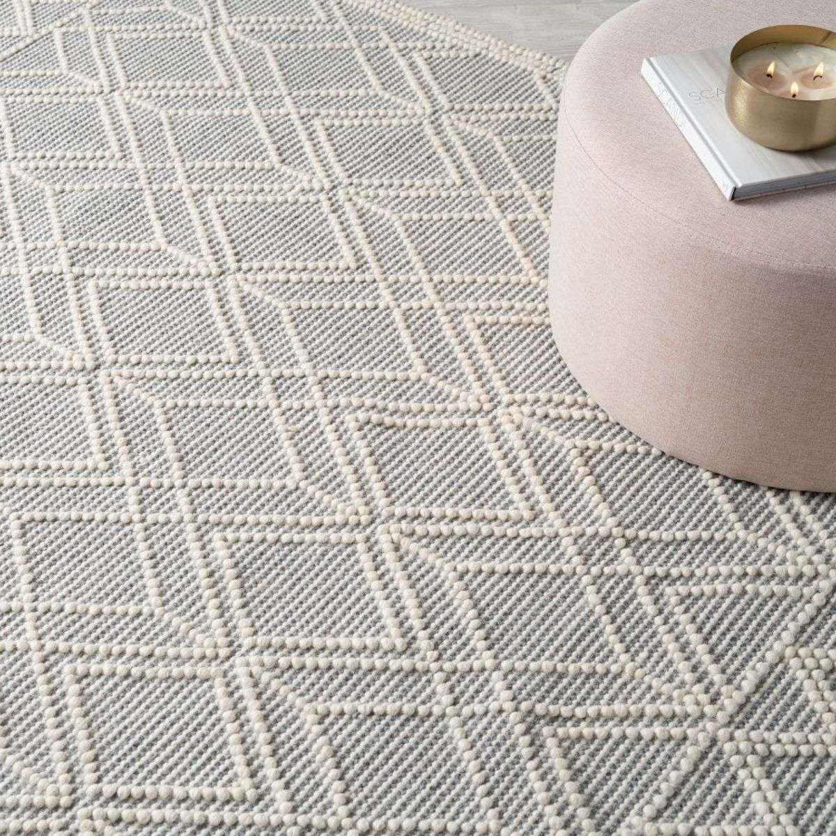 Greta Floor Rug - Natural/Grey - Large - Mocka Australia