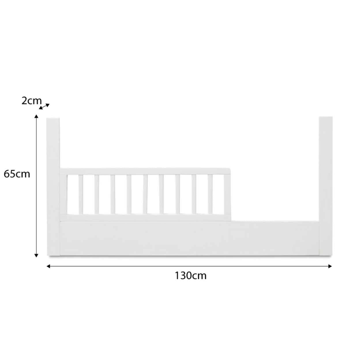 Aspiring White 3-in-1 Cot Conversion Natural Bundle - Mocka Australia