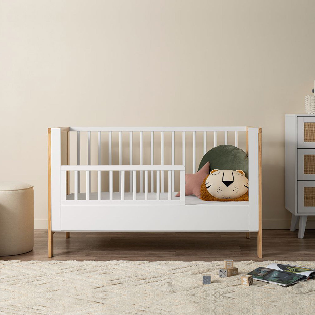 Aspiring Cot Toddler Bed Half Frame White