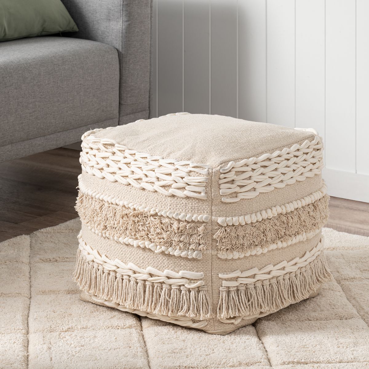 Pippa Fringe Ottoman - Footstools & Ottomans