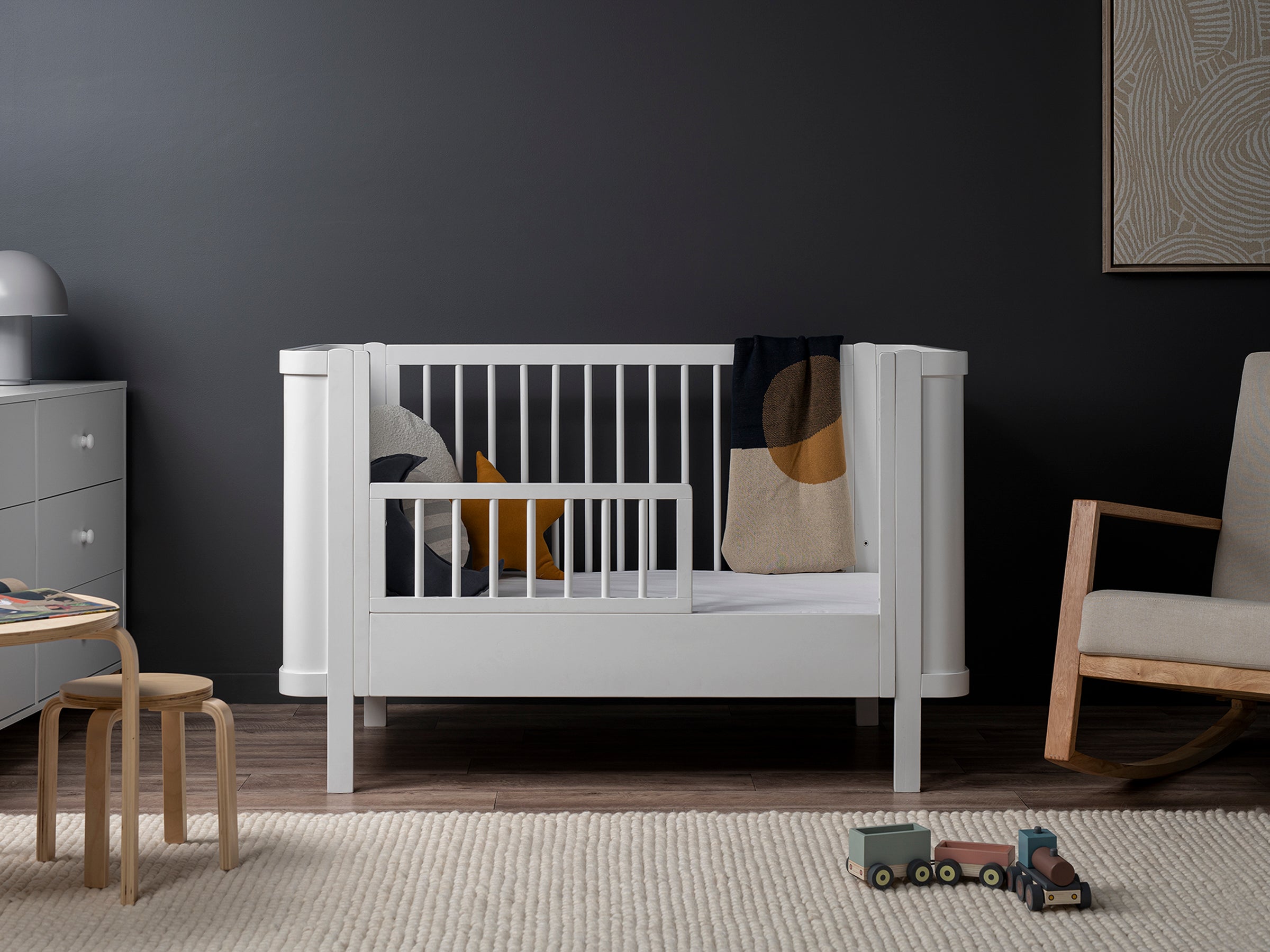 Orlando Cot Toddler Bed Half Frame White Nursery Furniture