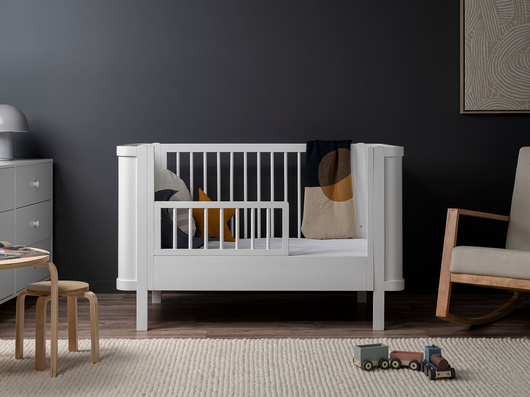 Orlando Cot Toddler Bed Half Frame - White - Mocka Australia