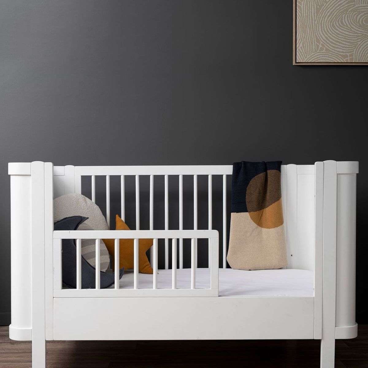 Orlando Contempo Cot Toddler Bed Half Frame - White