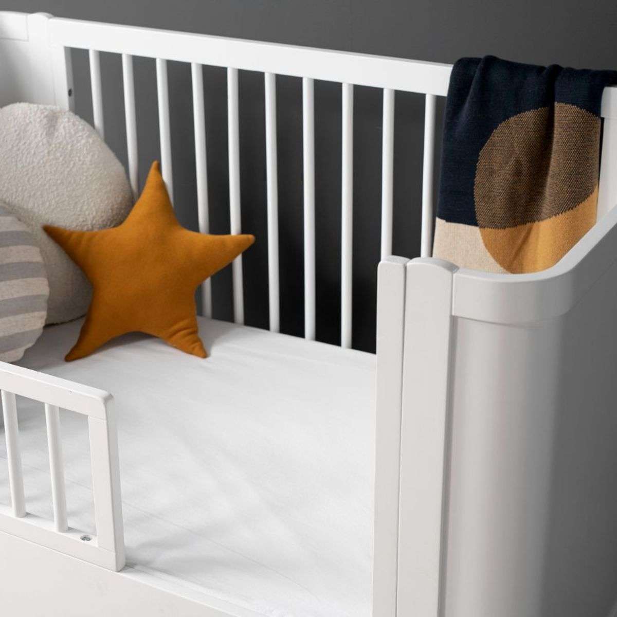 Orlando Contempo Cot Toddler Bed Half Frame - White