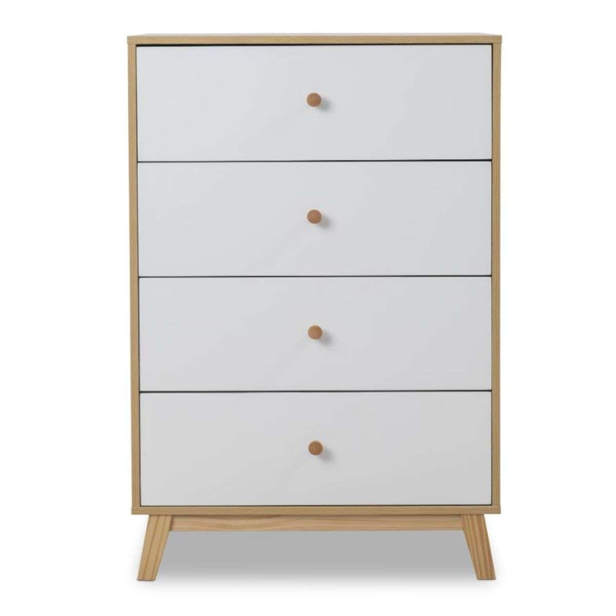 Aspen Four Drawer - White/Natural - Mocka Australia