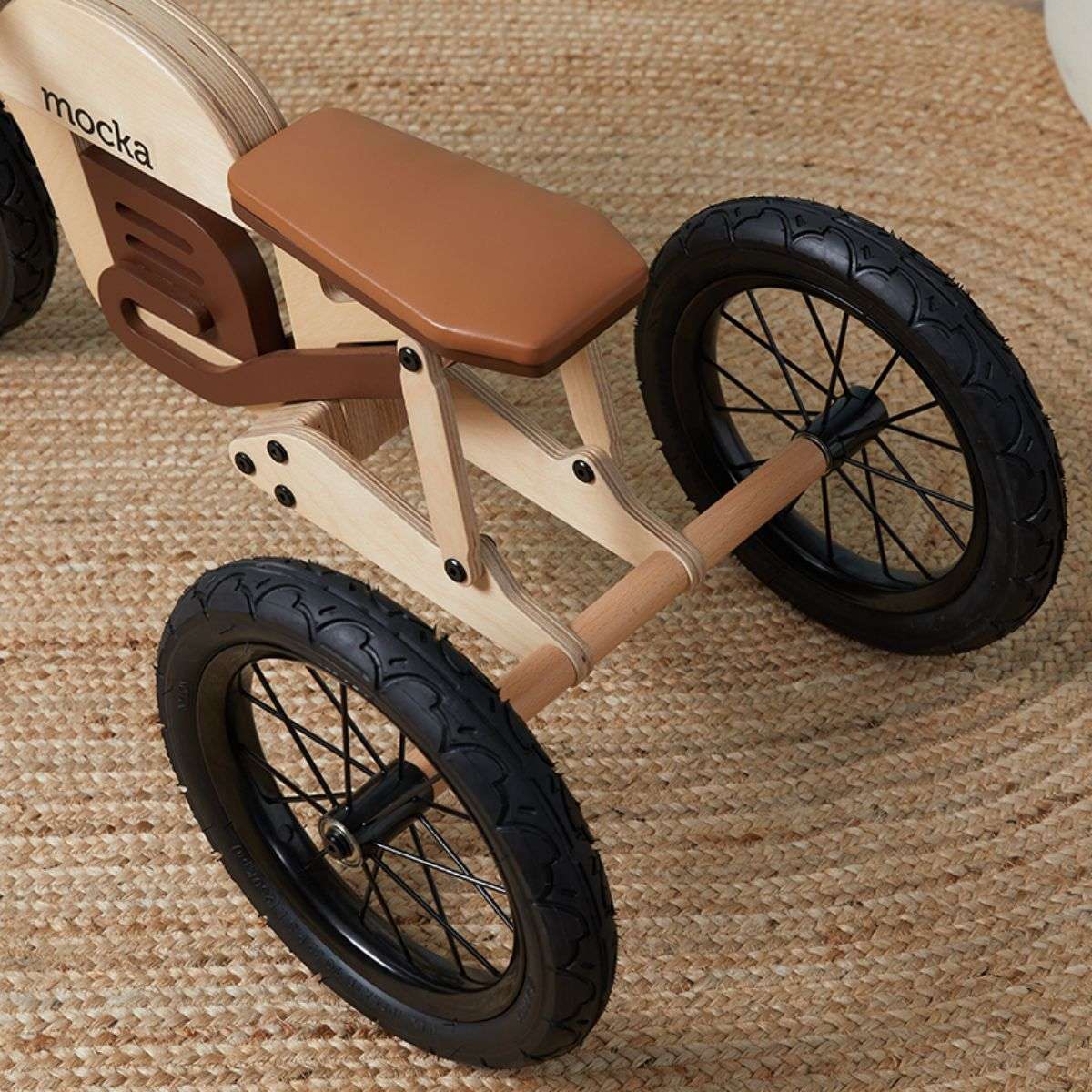 3 wheel wooden balance bike best sale