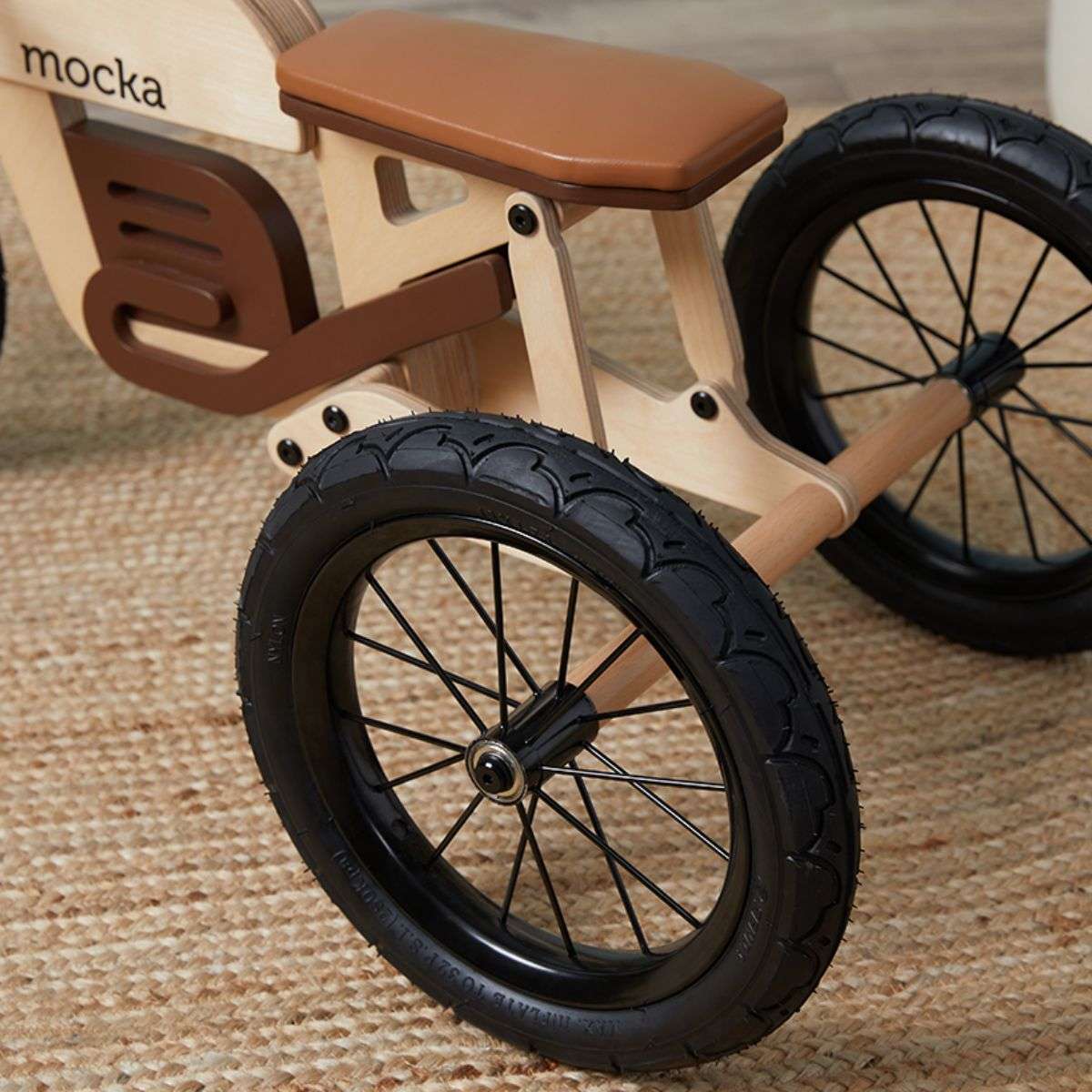 Brando 2 in 1 Wooden Trike Balance Bike Mocka