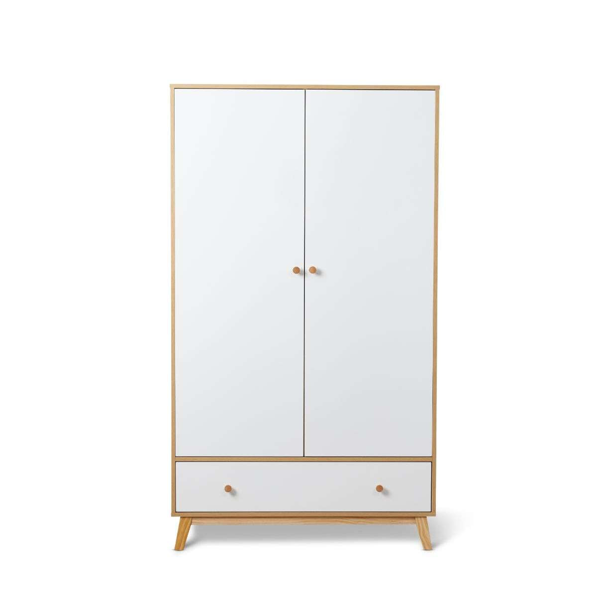 Aspen Wardrobe - White/Natural - Mocka Australia