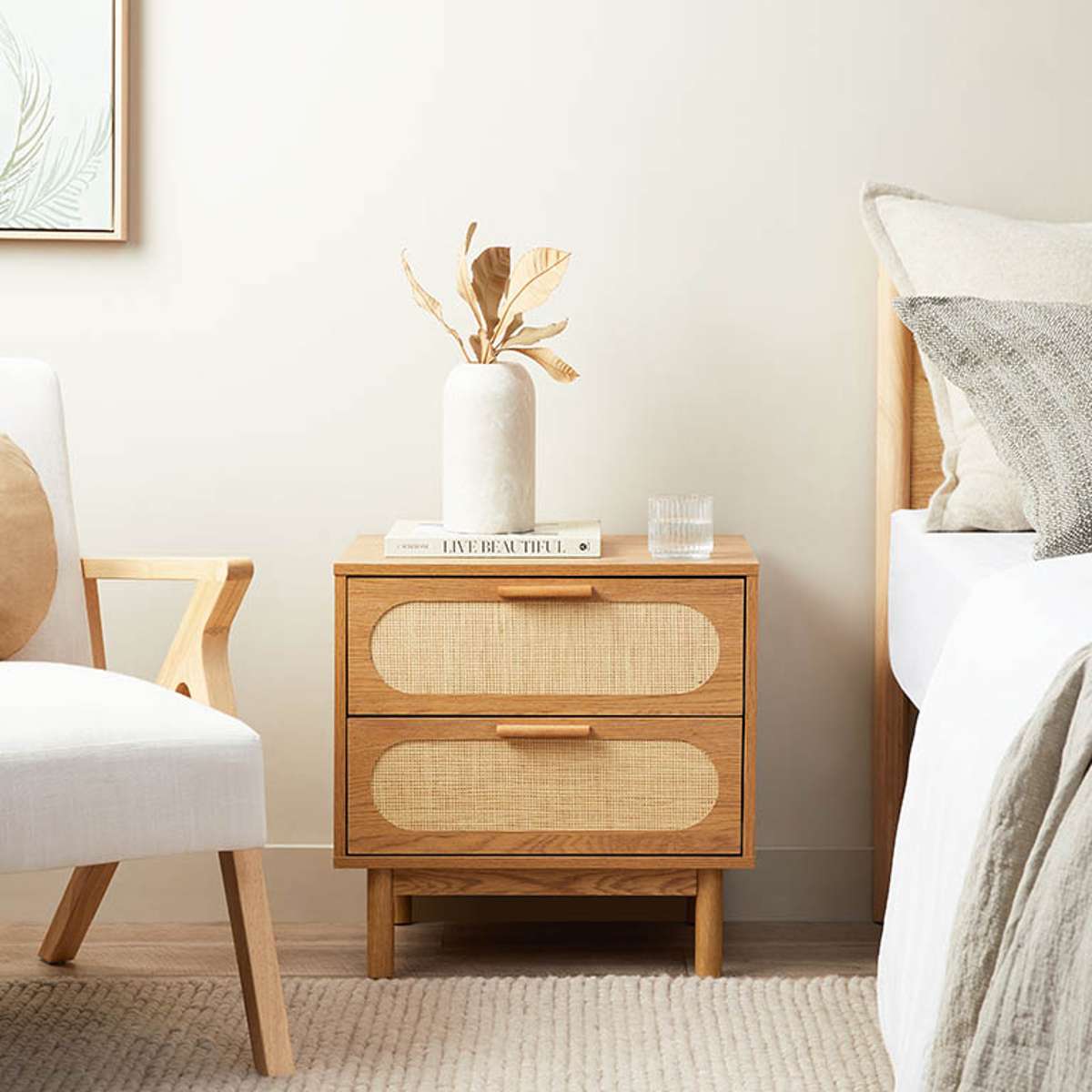 Canyon Two Drawer Bedside Table Bundle