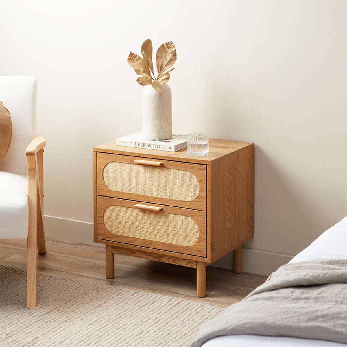 Canyon Two Drawer Bedside Table