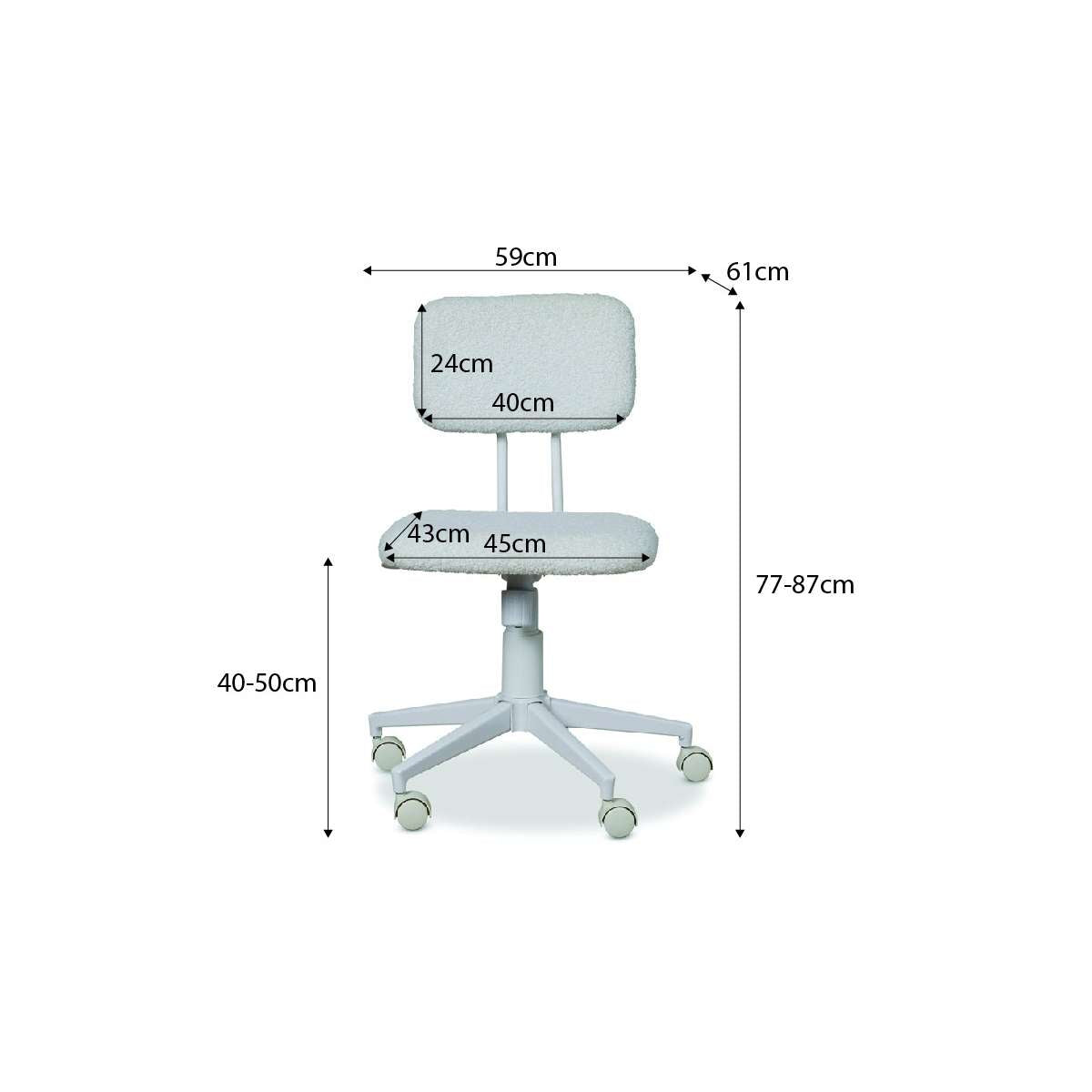 Bobby Office Chair - White - Mocka Australia