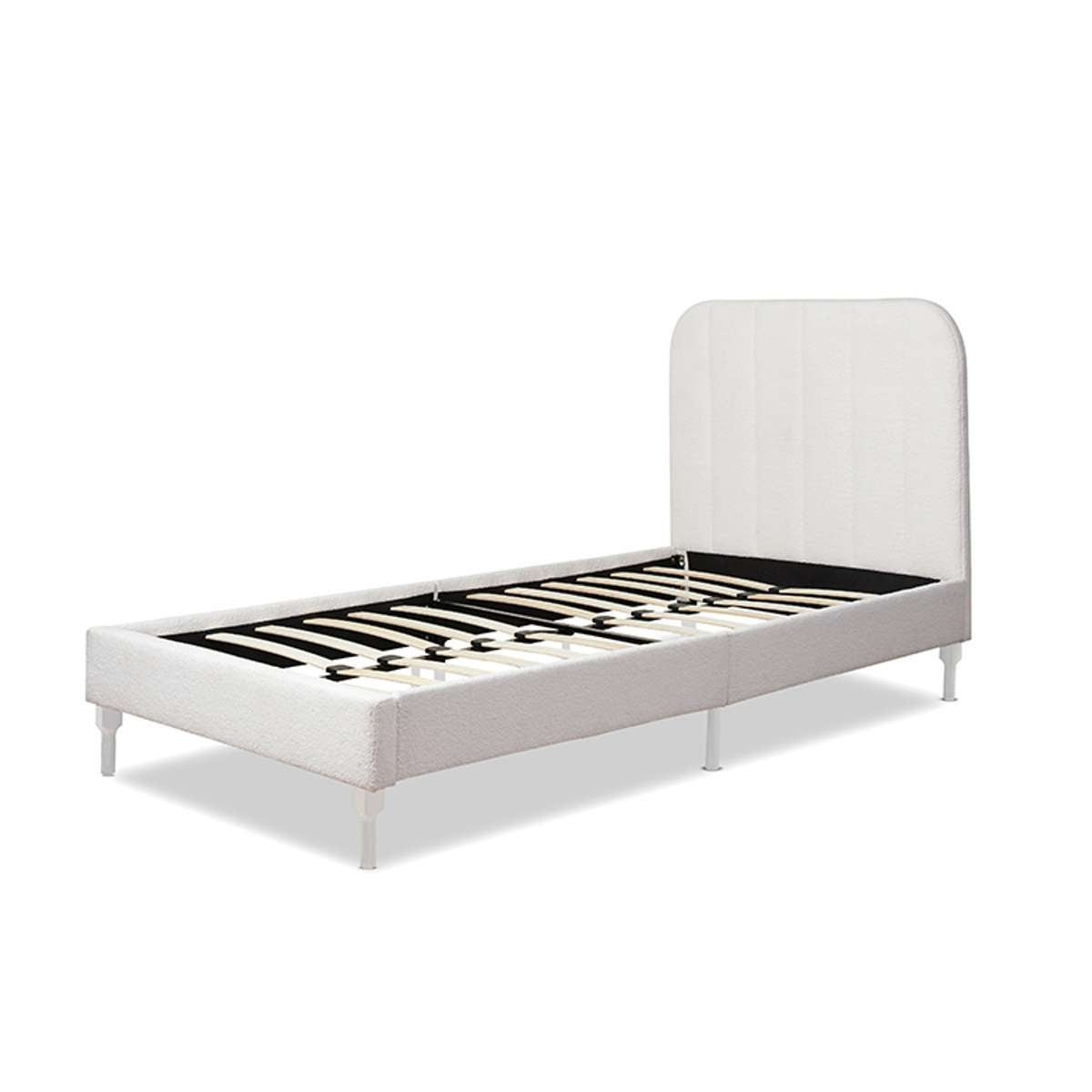 Belinda Boucle Teddy King Single Bed - Ivory