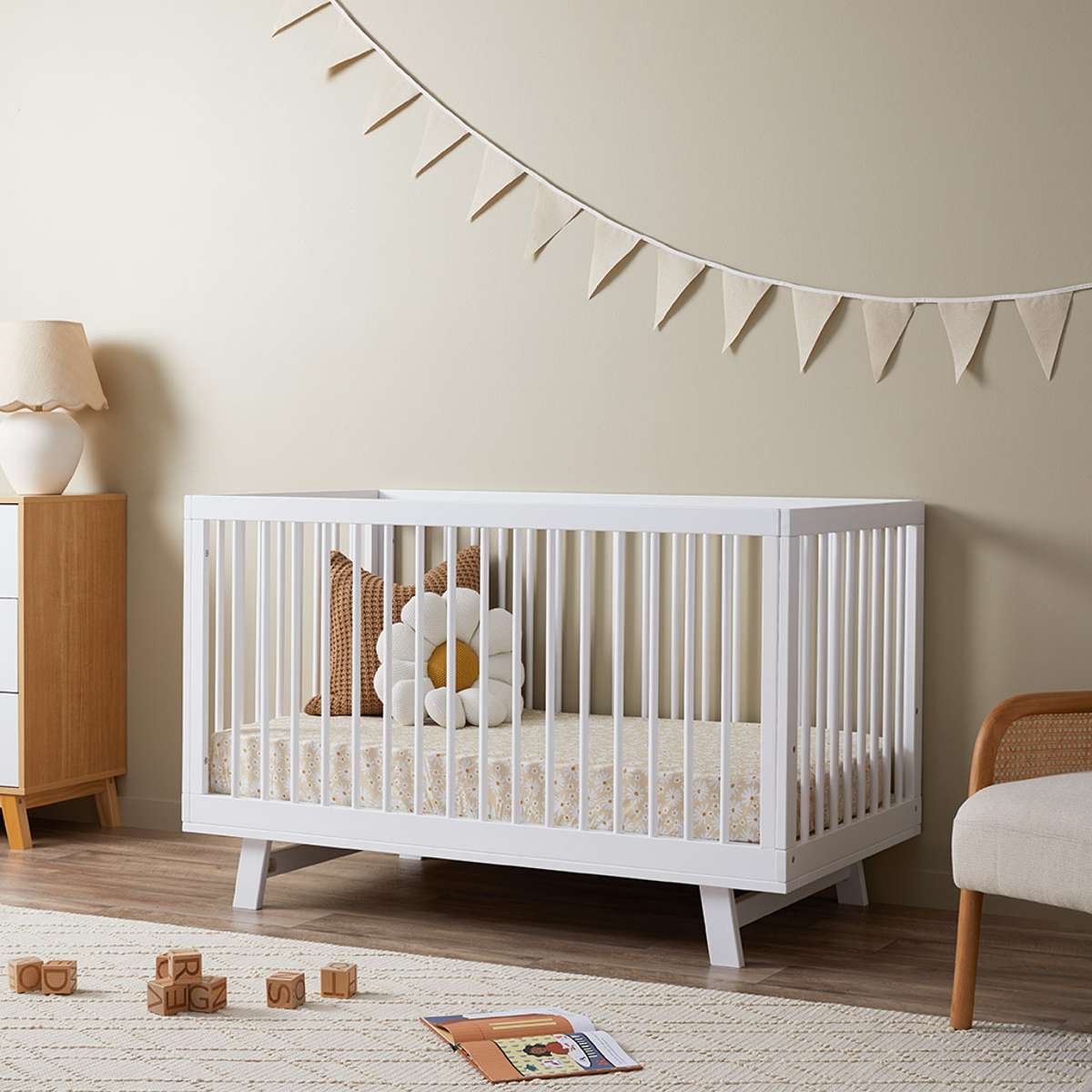 Aspen White 3-in-1 Cot Conversion Bundle - Mocka Australia