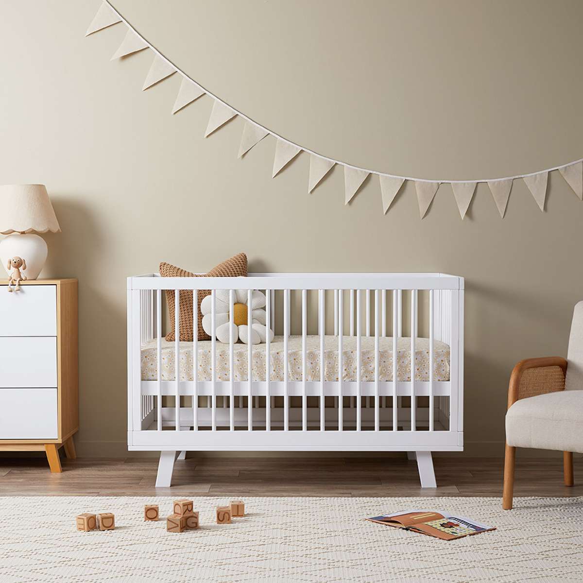 Aspen White 3-in-1 Cot Conversion Bundle - Mocka Australia