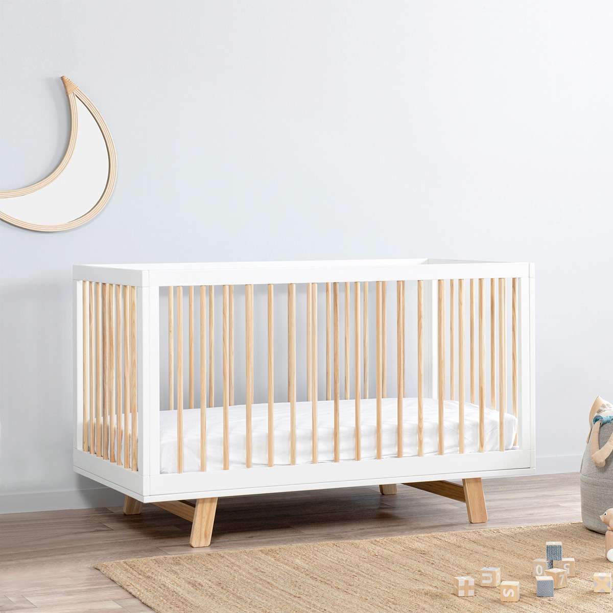 Aspen White Natural Five Piece Nursery Furniture Set