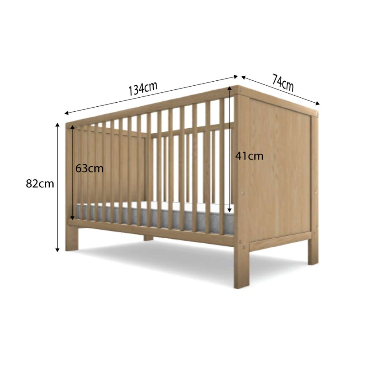 Aspiring Natural 3-in-1 Cot Conversion Bundle - Mocka Australia