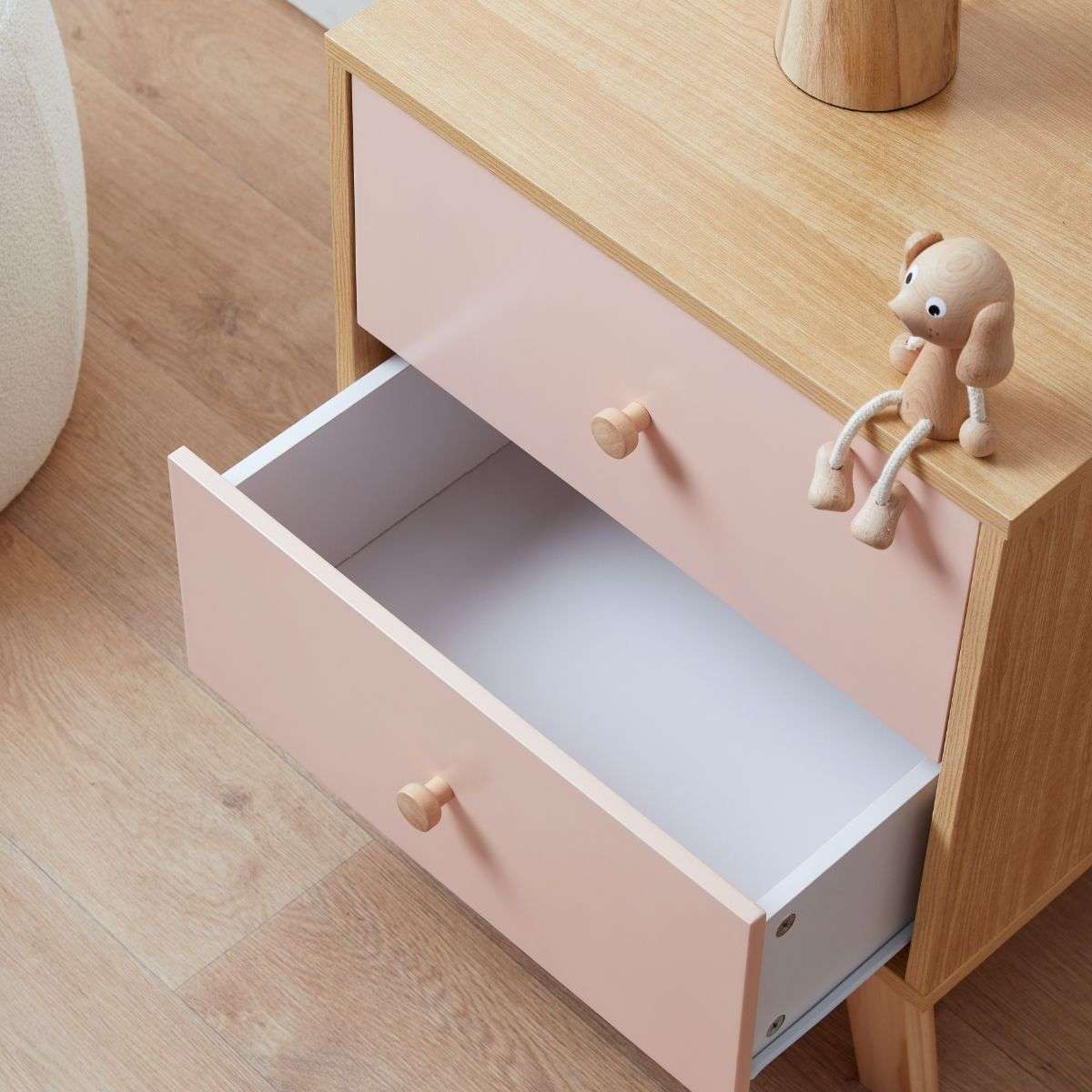 Aspen Bedside Table - Pink - Mocka Australia