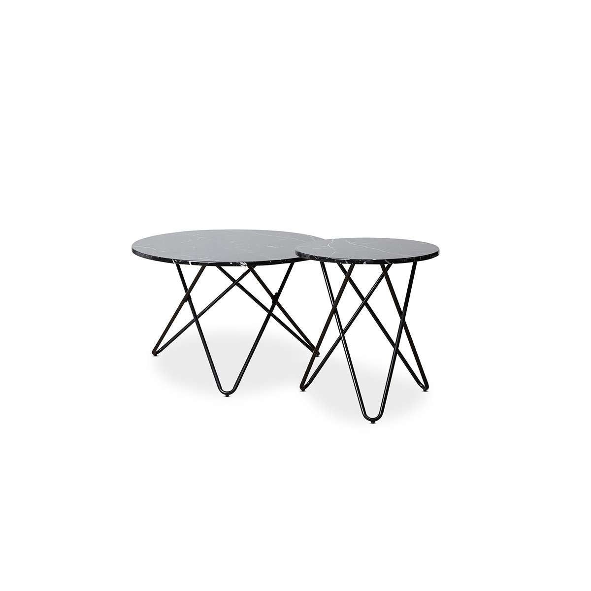 Lewis Coffee Table - Set of 2 - Black - Mocka Australia