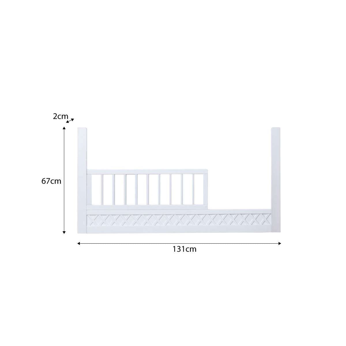 Genevieve Cot Toddler Bed Half Frame - Mocka Australia