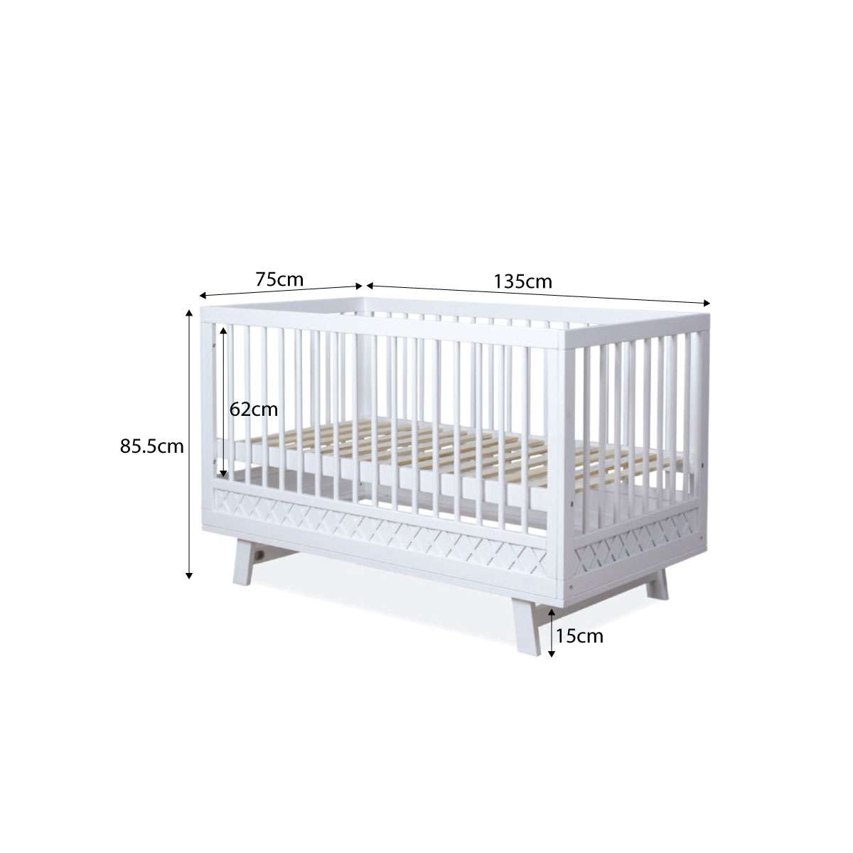 Genevieve White 3-in-1 Cot Conversion Bundle - Mocka Australia