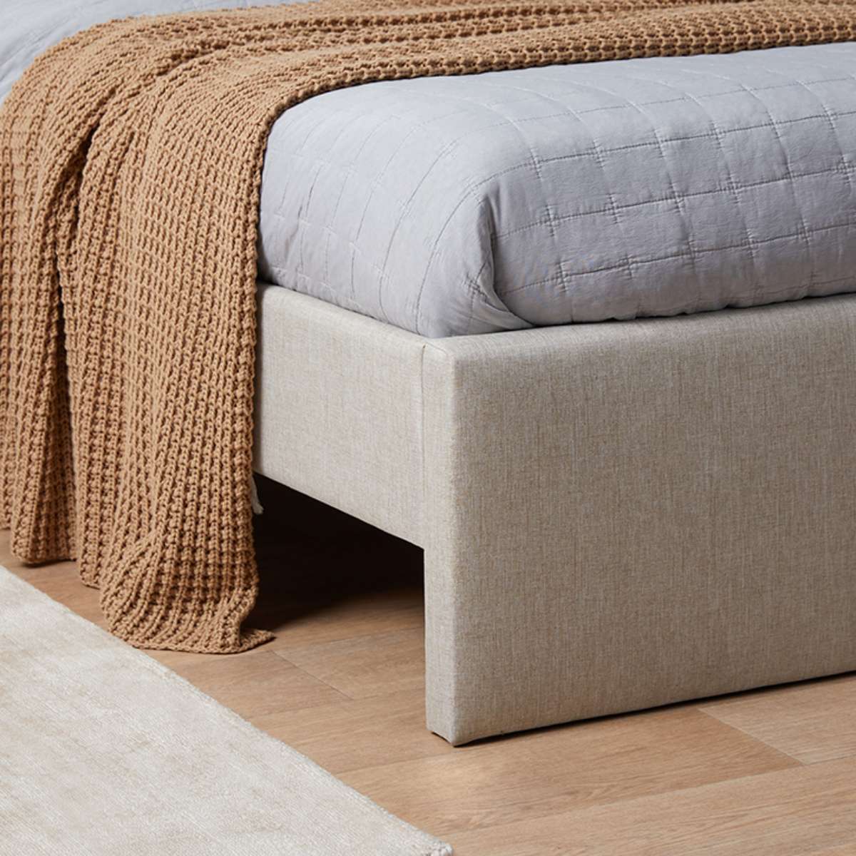 Quinn King Single Bed - Natural - Mocka Australia