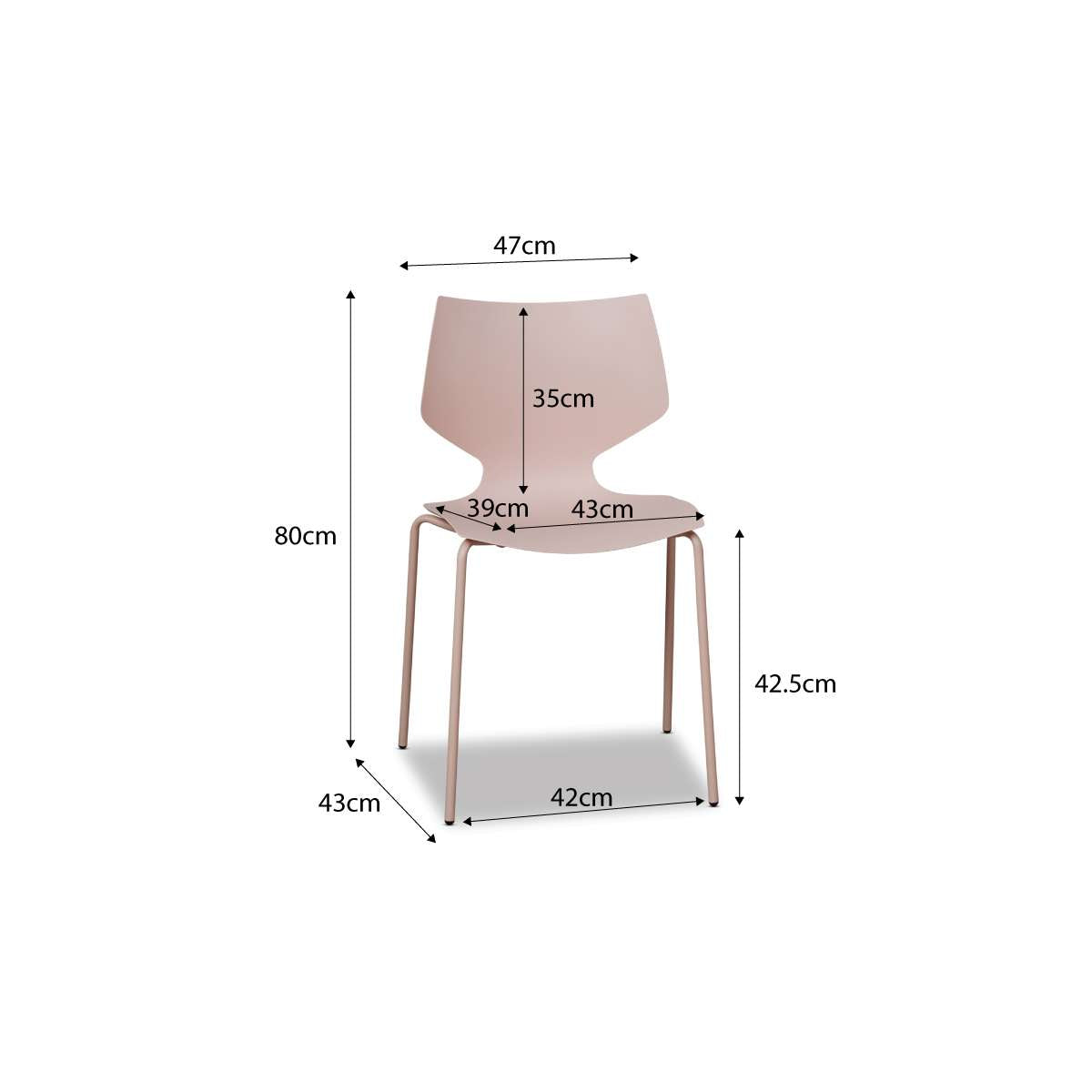 Pia Dining Chair - Blush Set of Four Bundle - Mocka Australia