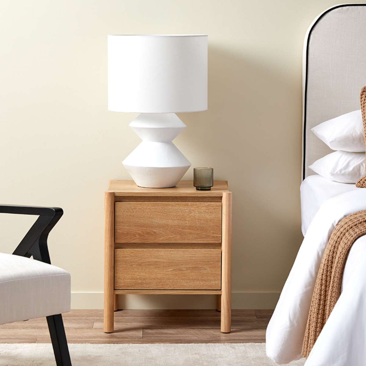 Blair Bedside Table - Natural Set of Two Bundle