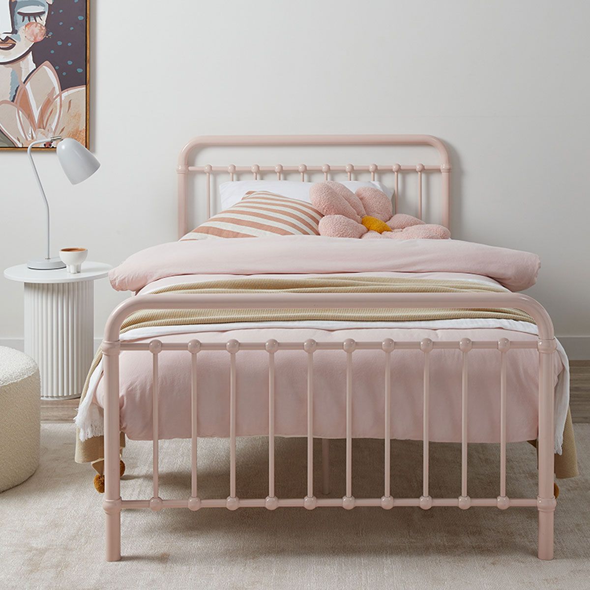 Sonata Bed - Single - Pink - Mocka Australia