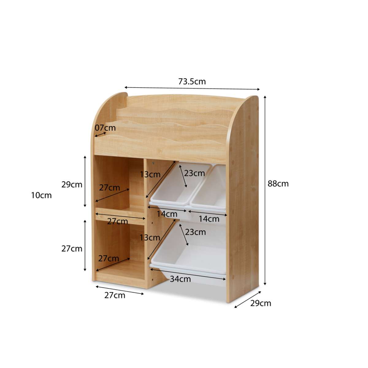 Theo Kids Bookshelf and Tub Organiser - Mocka Australia