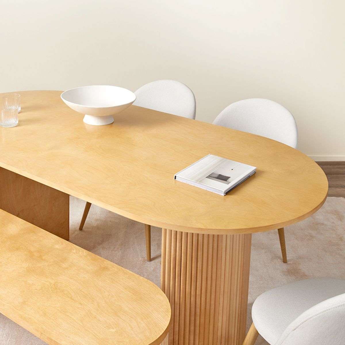 Eve 6 Seater Dining Table - Birch - Mocka Australia