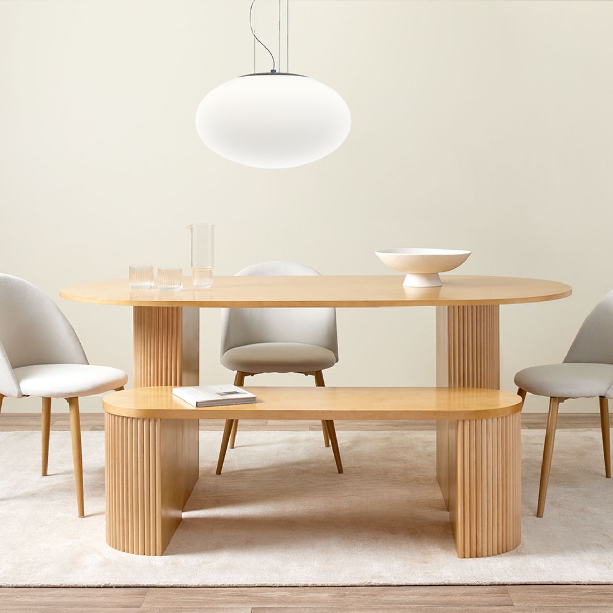 Eve 6 Seater Dining Table - Birch - Mocka Australia