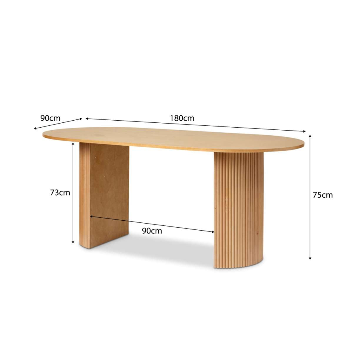 Eve 6 Seater Dining Table - Birch - Mocka Australia