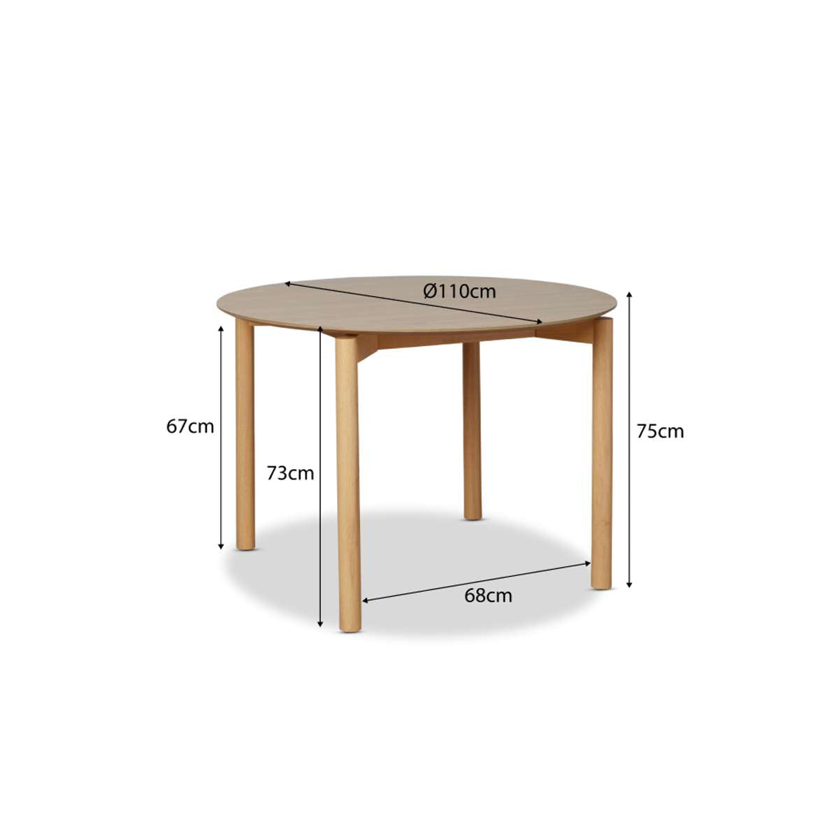 Leon 4 Seater Dining Table - Natural - Mocka Australia