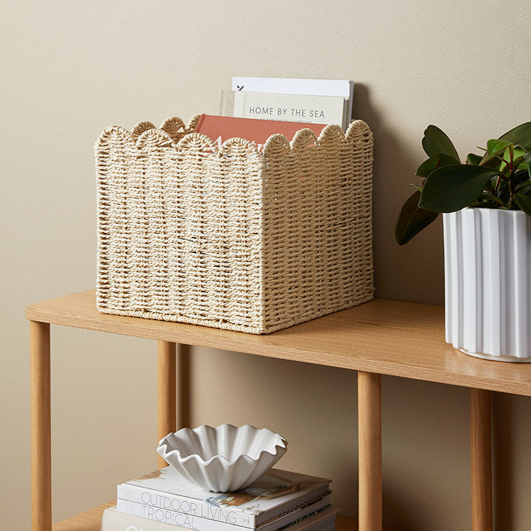 Scalloped Cube Basket - Mocka Australia